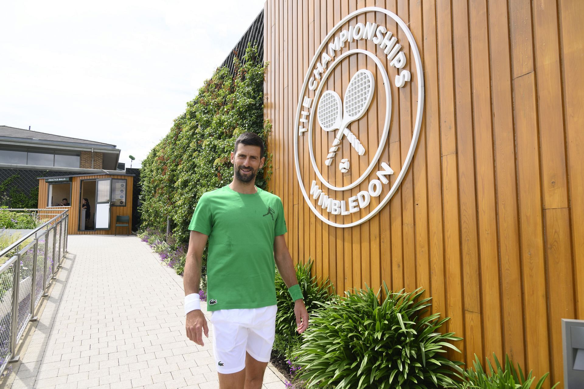 Novak Djokovic before a practice session at the 2025 Wimbledon Championships (Source: Getty)